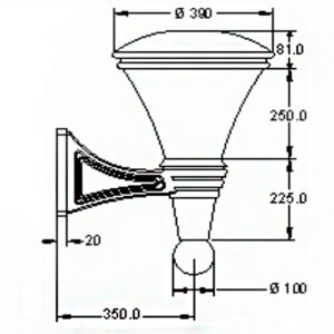arandela_BX-660_ABS_tamanho