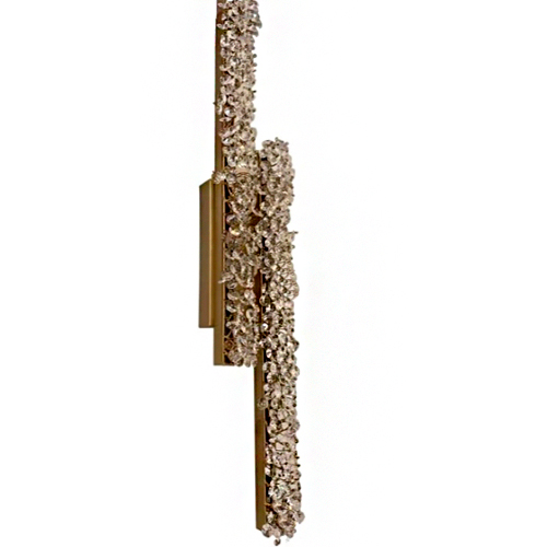 Arandela Cristal Stretto 60cm Dupla