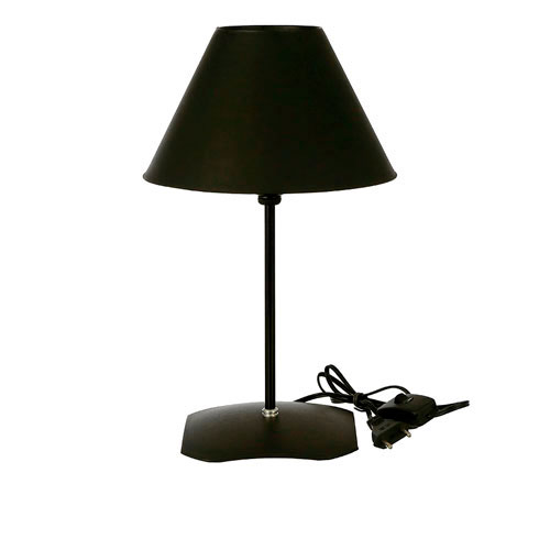 Abajur Cúpula Plástica Corpo Preto