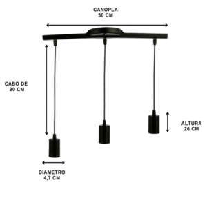 pendente_soquete_triplo_trilho_tamanho