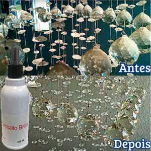 cristalo e um lustre limpo e depois sujo