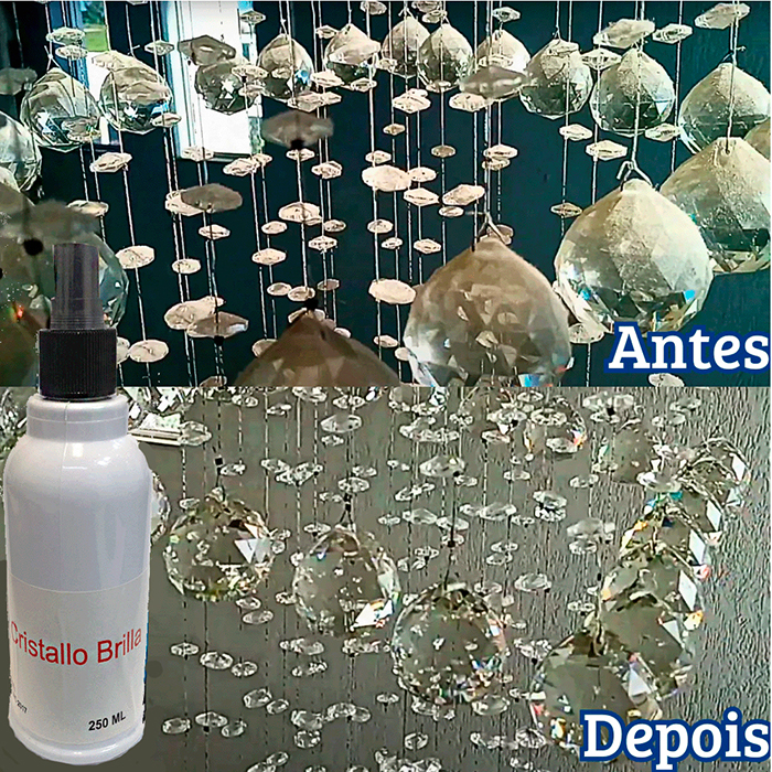 cristalo e um lustre limpo e depois sujo