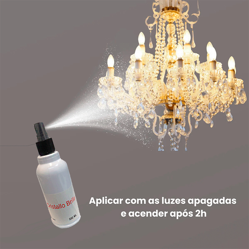 espirando cristalo no lustre de cristal