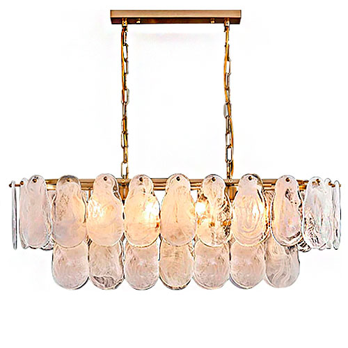 Lustre Retangular Placa Gravada linda peça