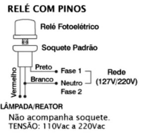 rele com pinos esquema ibstalaçao