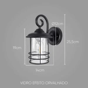 Arandela-Colonial-Dublin-tamanho