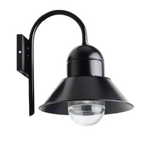 
As imagens apresentam diversos modelos de postes externos pretos com globos brancos ou cúpulas metálicas. Alguns possuem hastes curvas ou angulares que suspendem a luz, enquanto outros são retos com o globo no topo. Uma das fotos ilustra o produto iluminando uma área de piscina à noite.