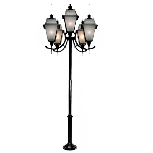 Poste Quadrado Telescópio Quíntuplo