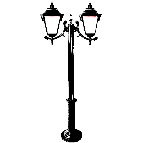 Poste Quadrado Vitoriano Duplo