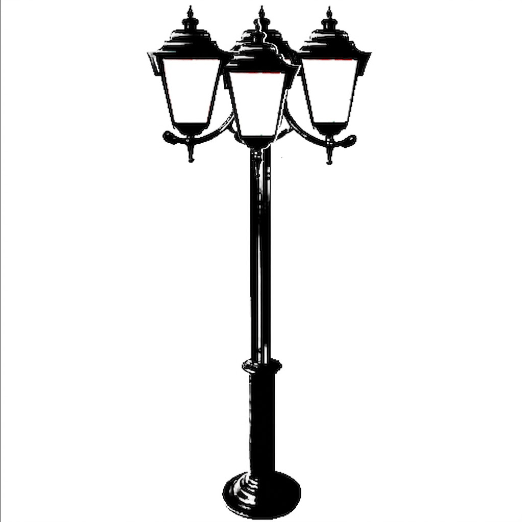 Poste Quadrado Vitoriano Quádruplo