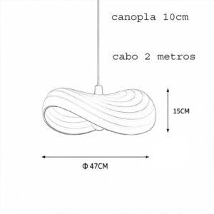 pendente_CALYPSO_47_tamanho para jala jantar cosinha